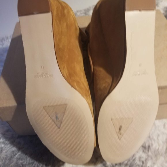 Zara- Lace up Suede Light Brown Wedges - Picture 5 of 5